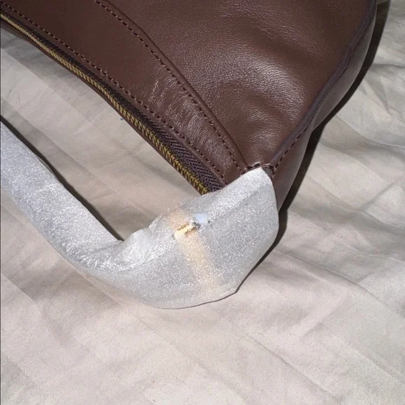 STAUD Demy Zip Leather Shoulder Bag Dark Espresso NWT - Picture 10 of 16